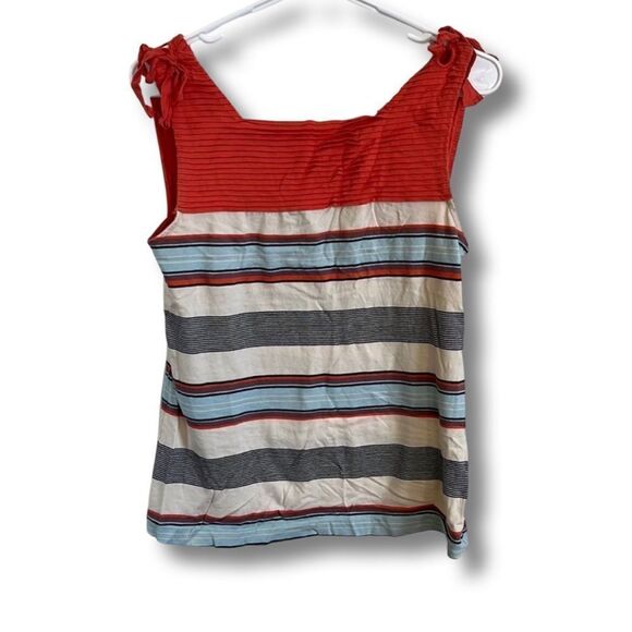 Anthropologie Postmark Tied Shoulder Striped Tank - Picture 2 of 9